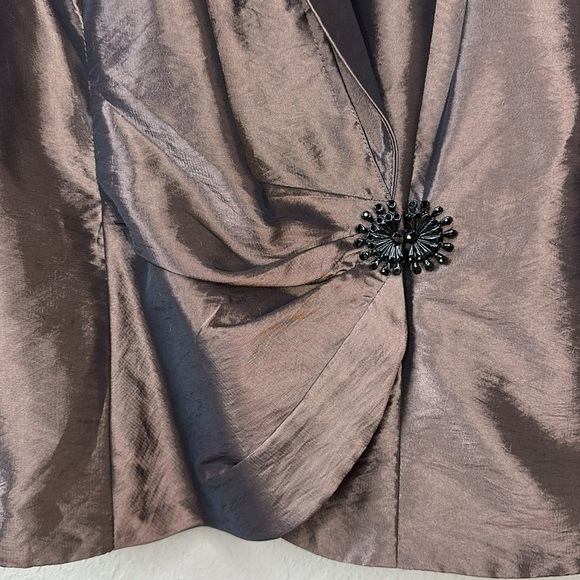 NWT Alex Evenings 3/4 Sleeve Side Closure Blouse Jacket with Collar Size M - Picture 4 of 16